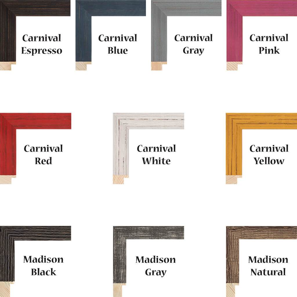 Frame Options for Canvas Map Print Artwork