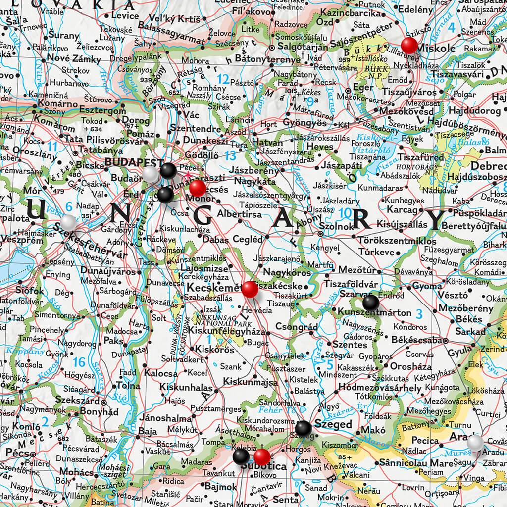Closeup of Classic Balkans Travel Maps