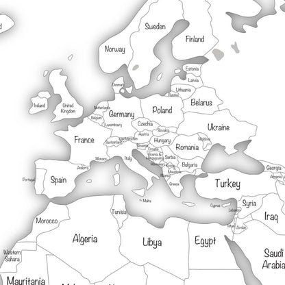 Closeup of Europe