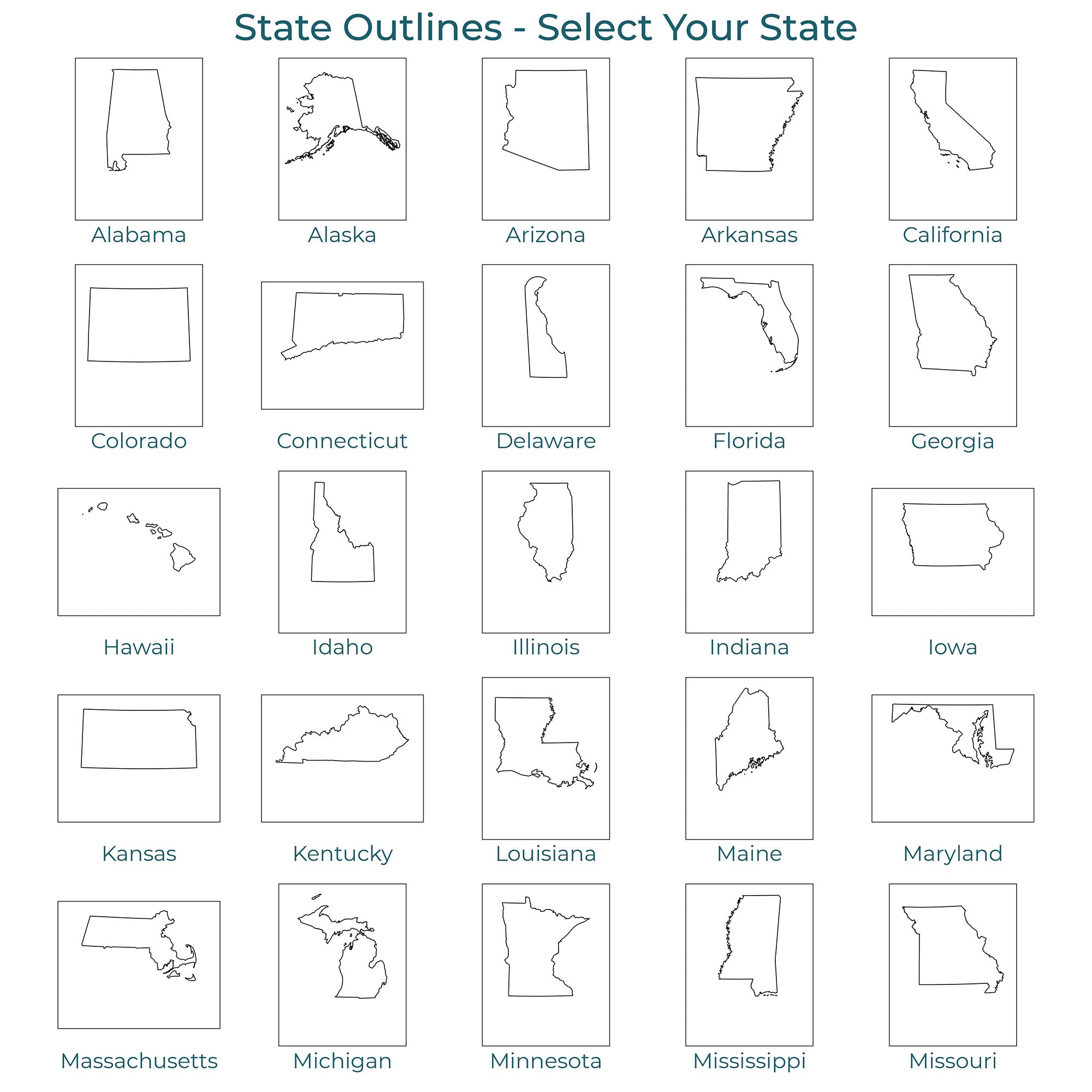 State Outline Layouts