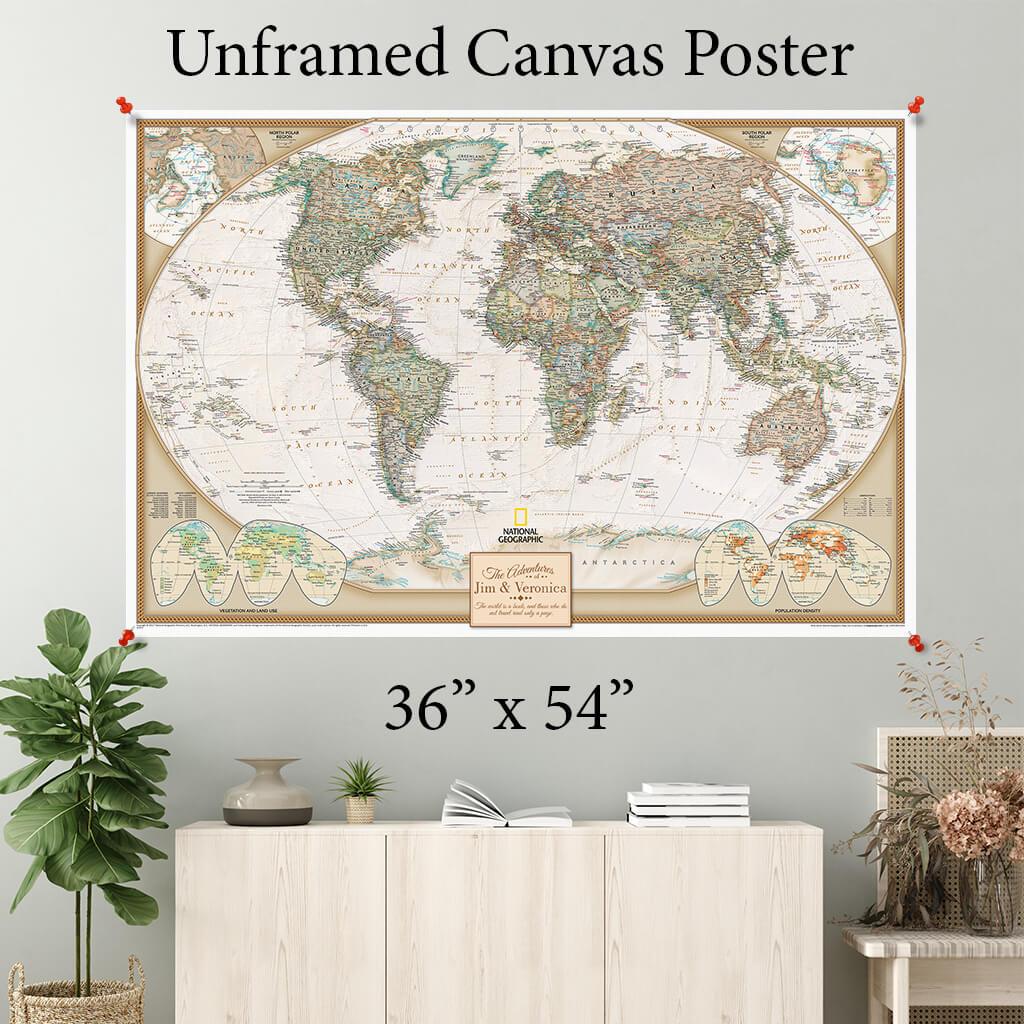 Executive World Canvas Poster 36 x 54