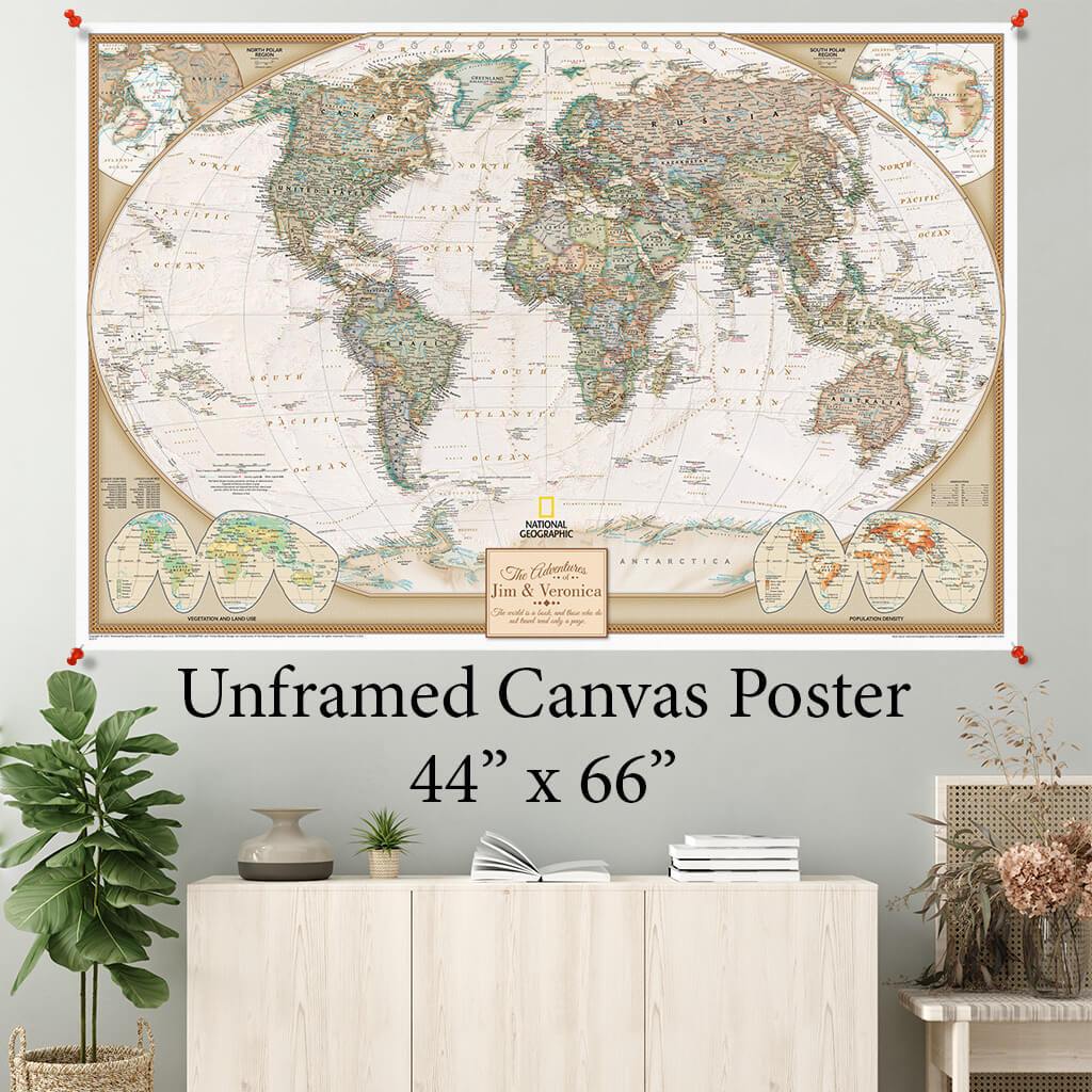 Executive World Canvas Poster 44 x 66