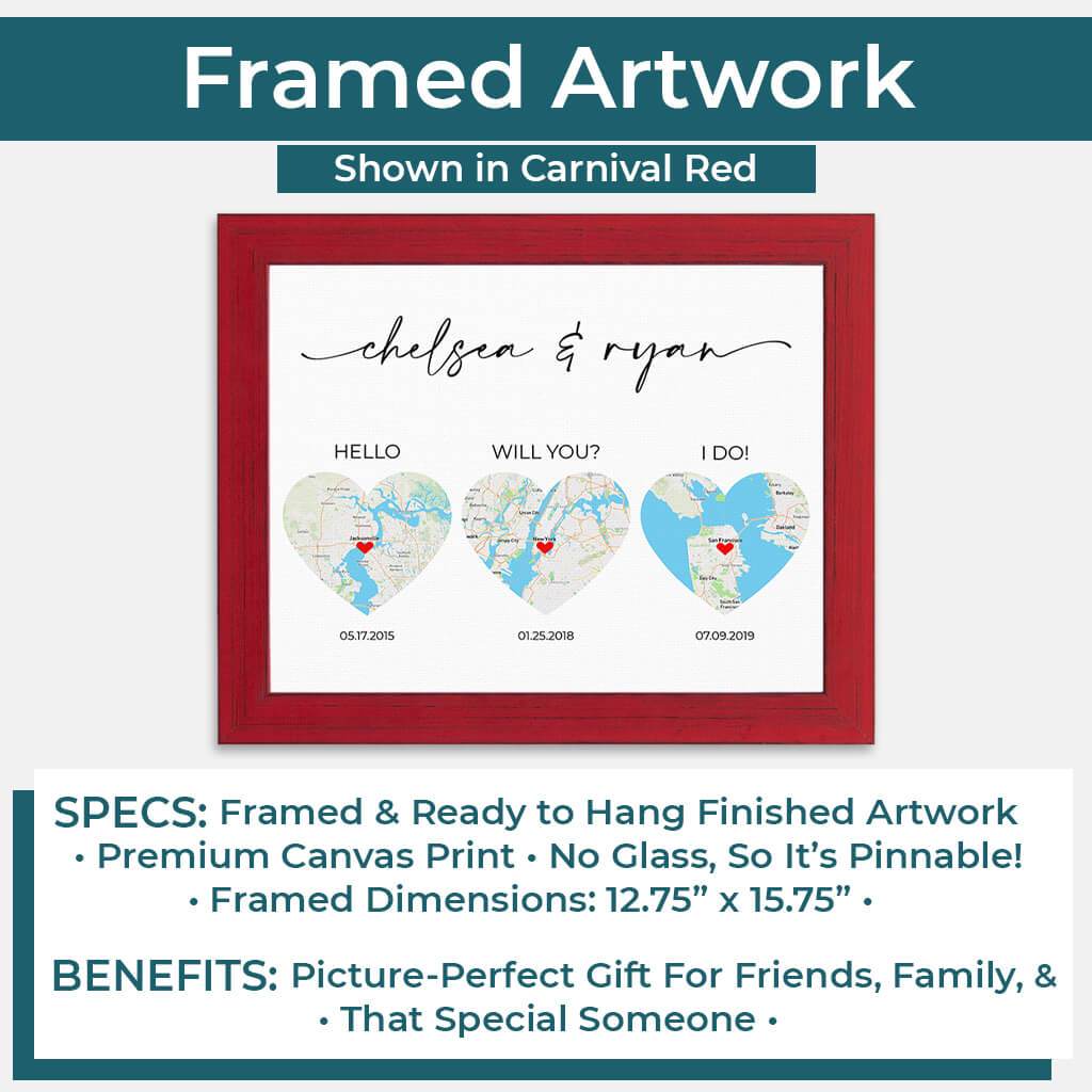 Couples Canvas Love Prints - Framed and Ready to Hang