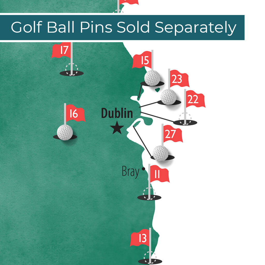 Cast Metal 3D Golf Ball Push Pins - Sold Separately
