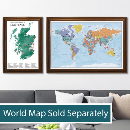 Comparison of Golf Map to a Standard World Map