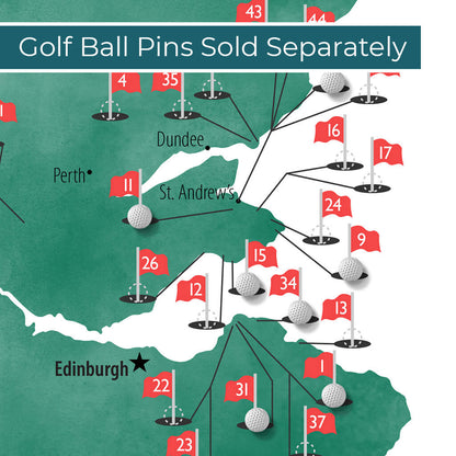 Custom 3D Cast Metal Golf Ball Pins Sold Separately