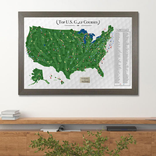Top US Golf Courses Map with Pins, Top 200 Golf Courses in the USA
