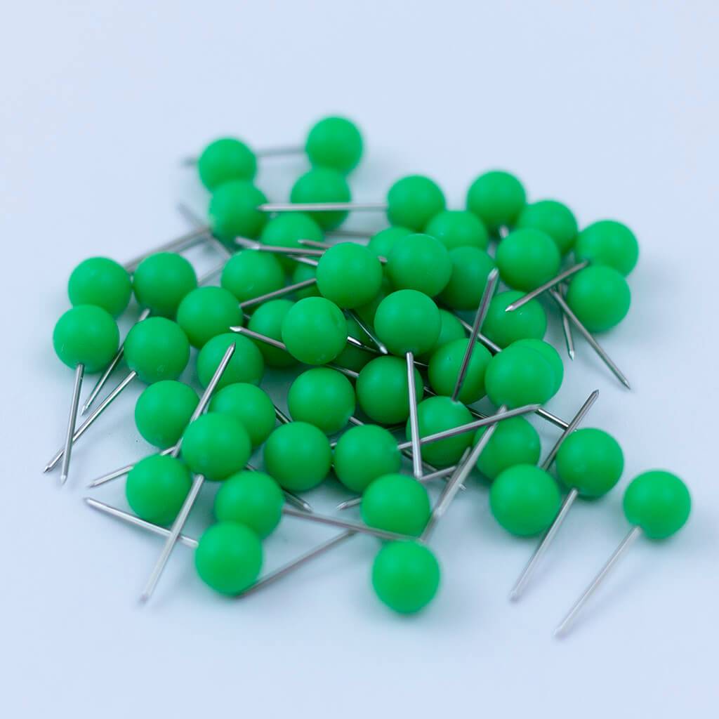 Light Green - Push Pin Travel Map Pins - Pack of 50