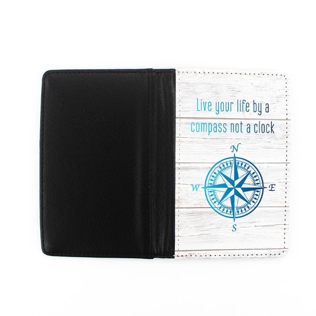 Live Your Life By a Compass Not a Clock (Blues)- Passport Cover