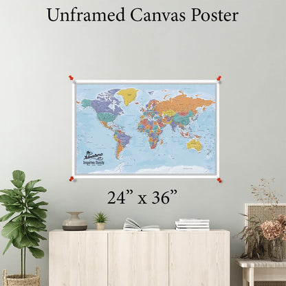 Blue Oceans World Canvas Poster 24 x 36