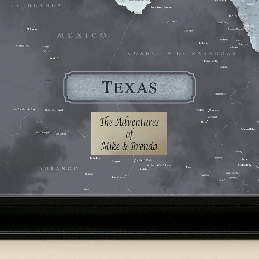 Push Pin Travel Maps Texas Slate Map with Pins  Plaque Location