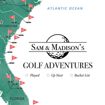 Canvas Golf Map Personalization Layout and Location