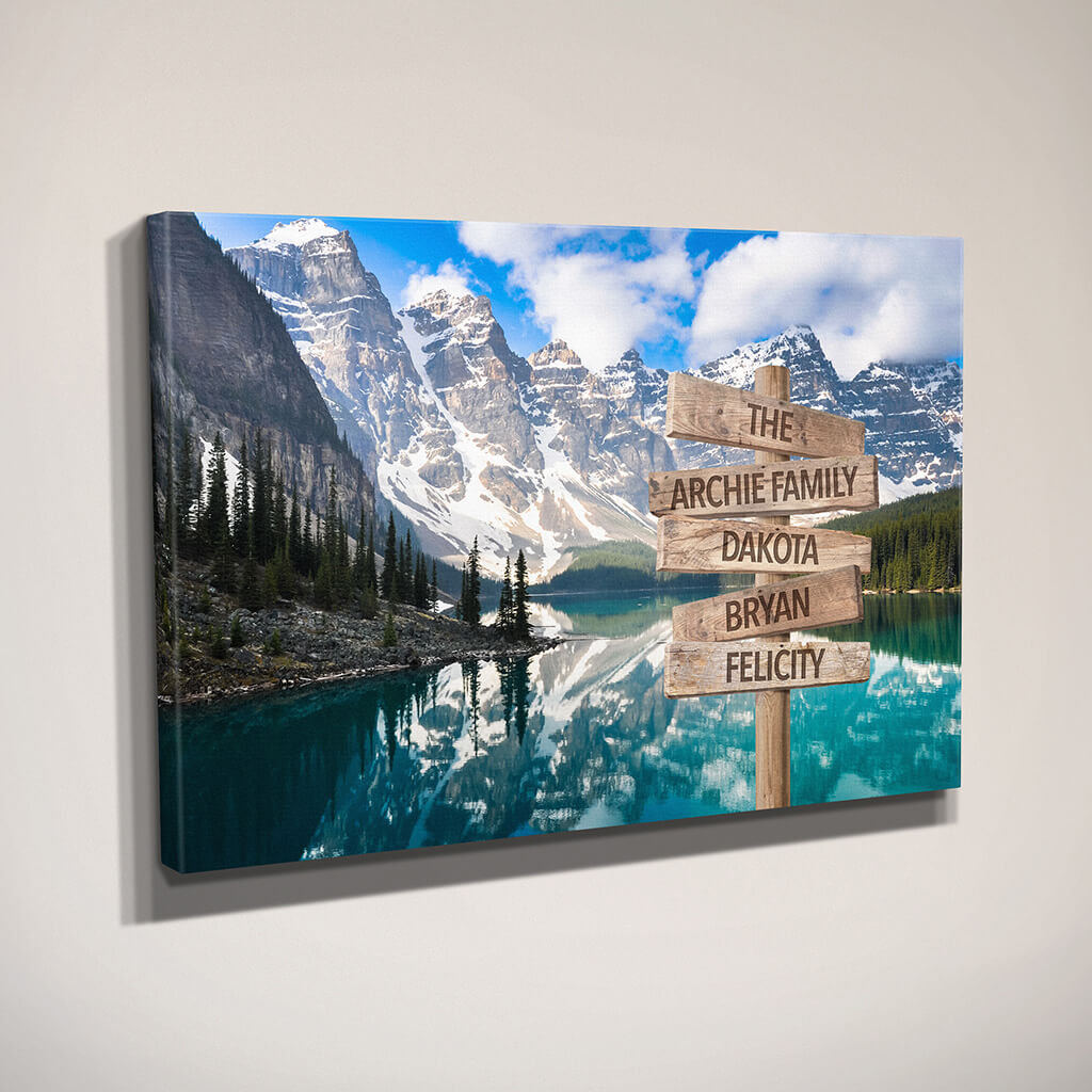 Side view of Banff Sign Art