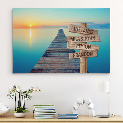 Ocean Dock Sign Art - 30x45 - color