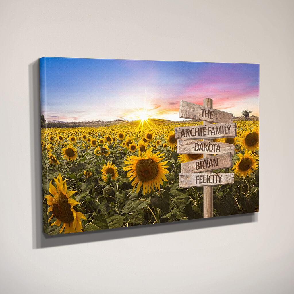 Side view of Sunflower Sign Art