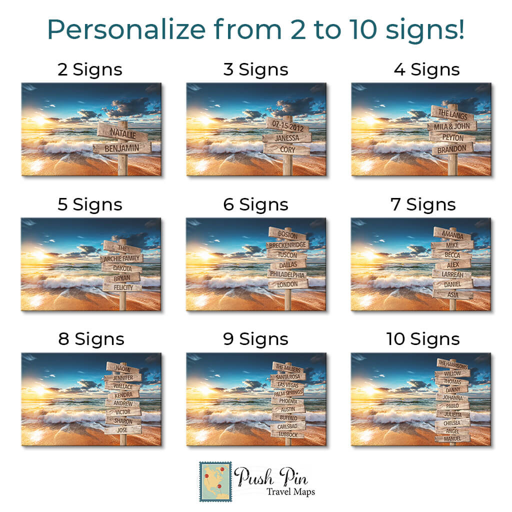 Ocean Wave Sign Art - 2-10 signs