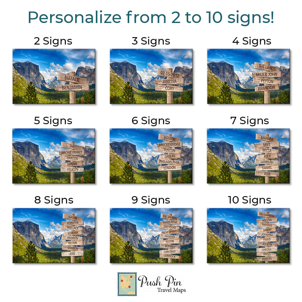 Yosemite Sign Art - 2-10 signs