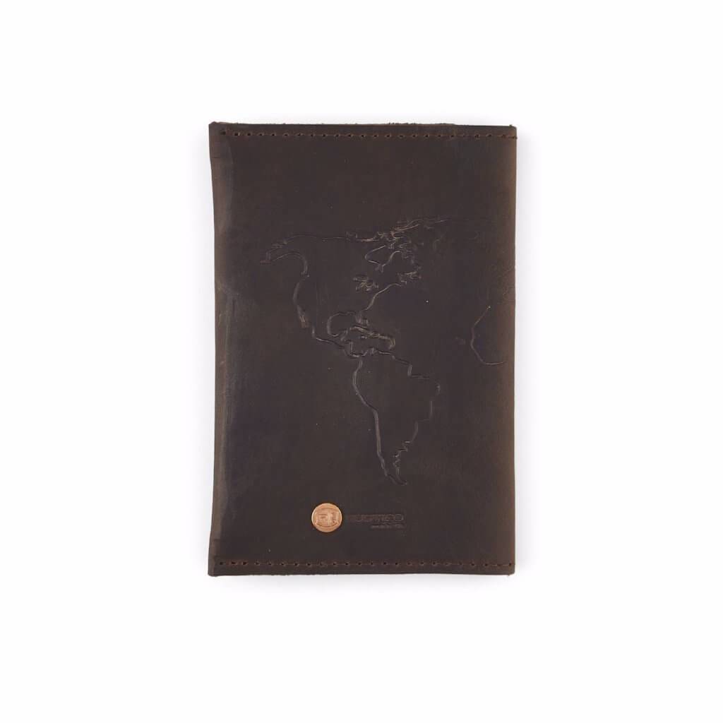 Dark Brown Leather Travel Wallet