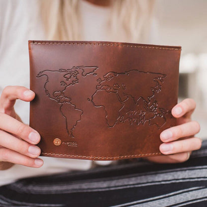 Leather Travel Wallet Saddle