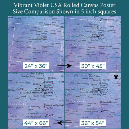 Font Size Comparison on 4 Poster Sizes